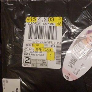 1X black circle skirt